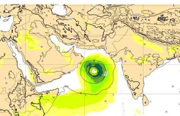 A tropical cyclone likely to form in the Arabian Sea from 14th May