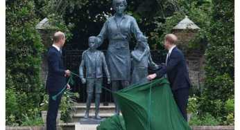 Prince William and Harry reunite to unveil Princess Diana’s statue
