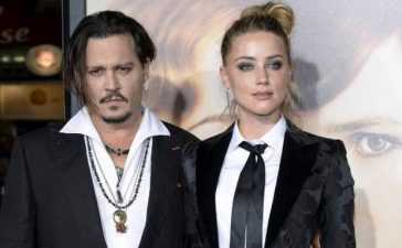 Johnny Depp along with Amber Heard