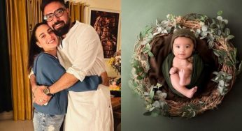 Yasir Hussain and Iqra Aziz’s five-month-old son makes debut on Instagram