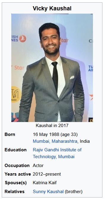 Vicky Kaushal Wikipedia