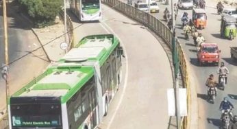 Karachi finally gets Green Line Bus Service running but pan and gutka chewers not allowed to ride