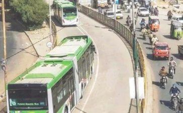 green line bus service starts running