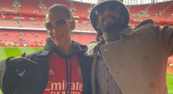 Ranveer Singh spotted posing with Bella Hadid at English Premier League match