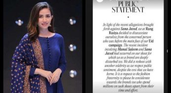 Fashion brand Rang Rasiya disassociates itself from Sana Javed