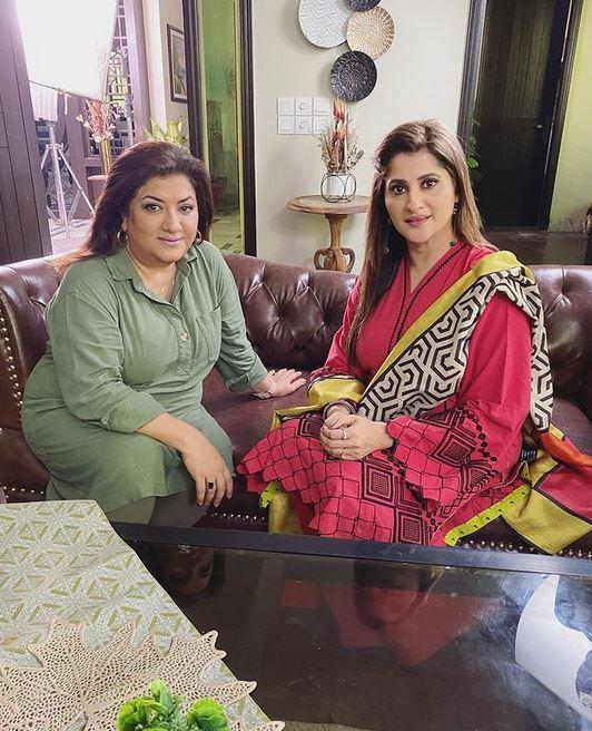 Hina Dilpazeer with Sahiba Rambo