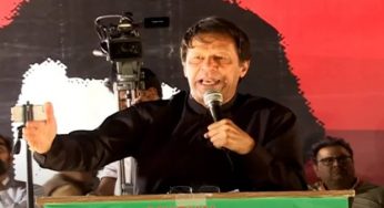 Imran Khan tries to clear the air on anti-institutions allegations at Jehlum Jalsa
