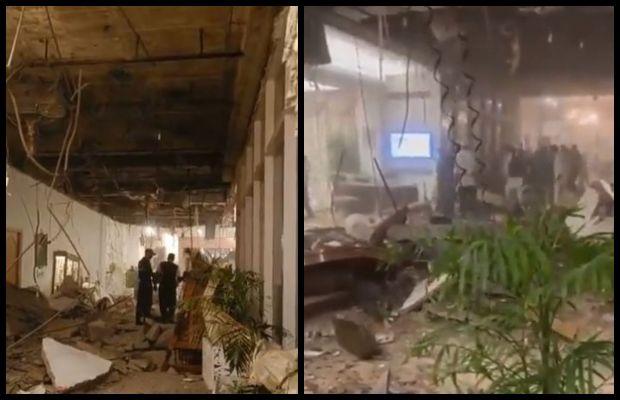 Roof of PC Hotel Karachi's lobby collapsed