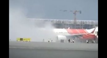 Air India Express Plane Catches Fire At Muscat Airport