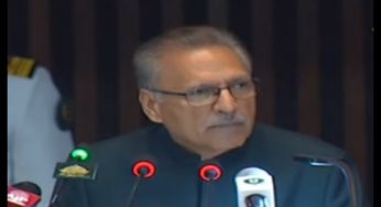 President Alvi addresses special joint session of the parliament