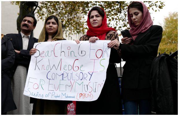 Malala Joins Action for Afghanistan March in London