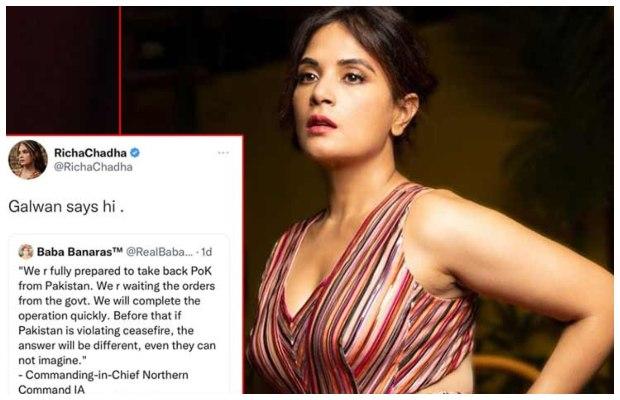 Bollywood star Richa Chadha on target of Indian trolls on replying to top Army Officer’s remarks