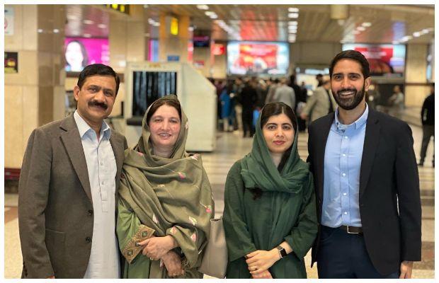Malala Yousafzai touches down in Lahore