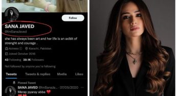 Sana Javed asks fans to report a fake Twitter account impersonating her
