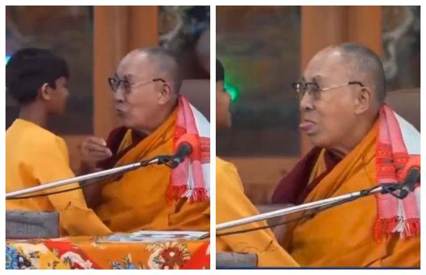 Dalai Lama apologises after backlash over asking a boy to suck his tongue