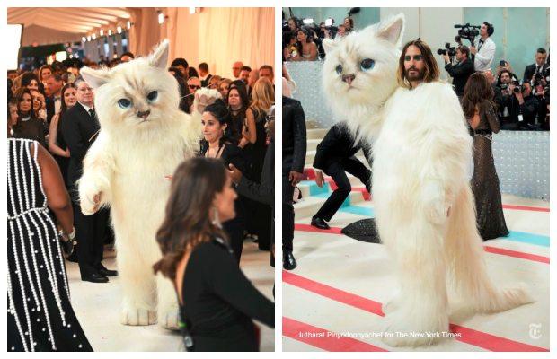 Jared Leto steals the Met Gala dressed as Karl Lagerfeld’s Cat