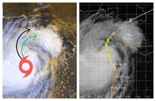 Cyclone Biparjoy lies 390km South of Karachi, within 8-12 hours it is likely to make a NE turn towards Keti Bandar/Kutch border