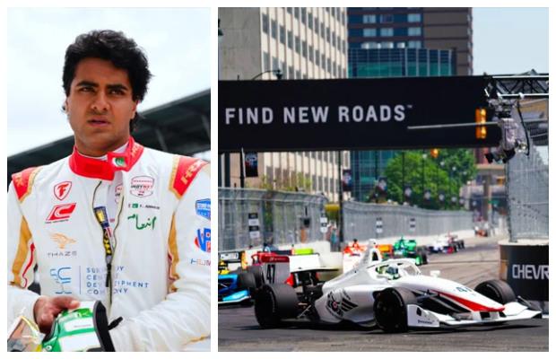 British-Pakistani racer Enaam Ahmed finishes in the top 5 in Detroit Grand Prix