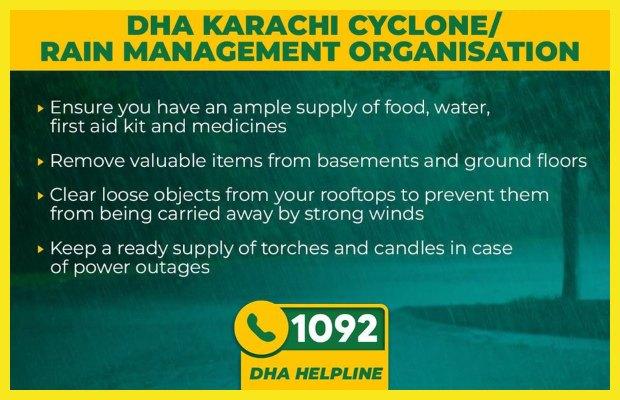 Karachi’s DHA residents advised to prepare for the Severe Cyclonic Storm Biparjoy