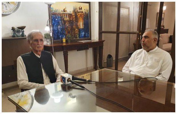 Pervez Khattak steps down from PTI’s positions