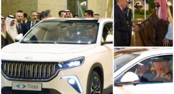 Erdoğan gifts Saudi crown prince a Turkish-made electric car