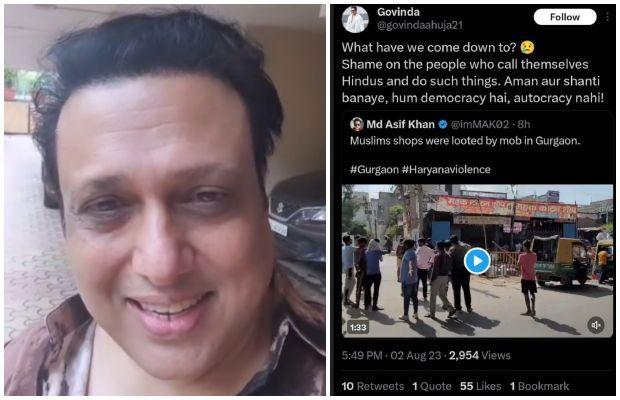 Govinda claims ‘account was hacked’ after a tweet regarding the communal violence in Gurugram gathered attention