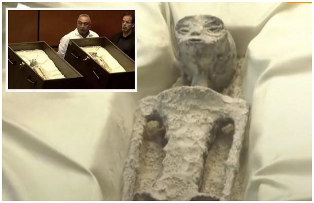 Aliens for Real? Mexico unveils 1,000-year-old fossilised remains of extraterrestrial individuals