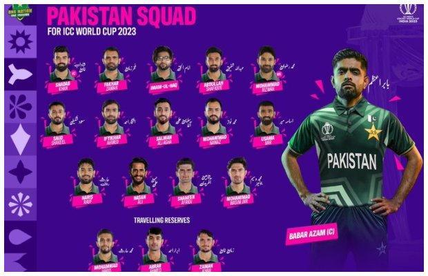 PCB names 15-member squad for World Cup 2023