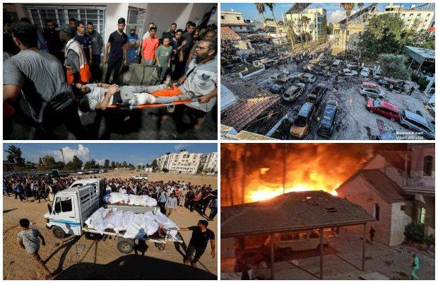 Israel kills 500 civilians at Gaza Hospital; The world condemns airstrike
