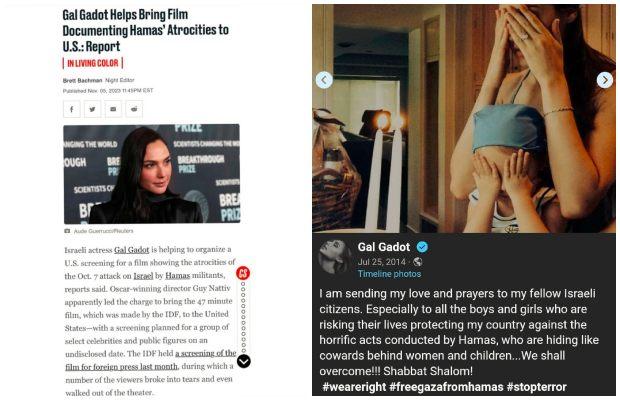 Gal Gadot using her access in Hollywood to push IDF propaganda