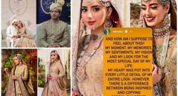 Saboor Aly is supper annoyed with drama “Mannat Murad” for copying her wedding look
