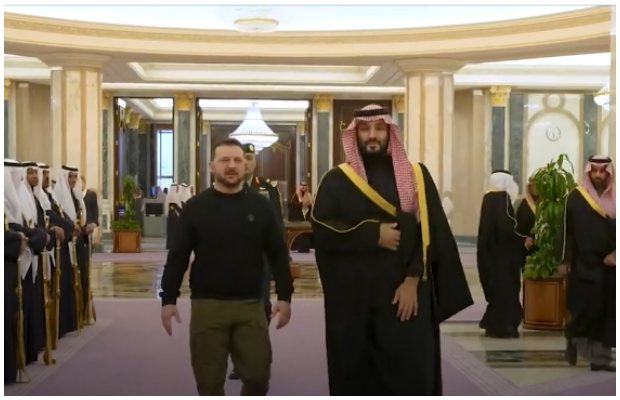 Ukrainian President lands in Riyadh to push for peace, POW deal with Russia