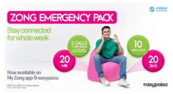 Zong 4G Introduces Emergency Pack for Prepaid Users with Low Balance