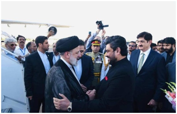 Iranian President Raisi arrives in Karachi
